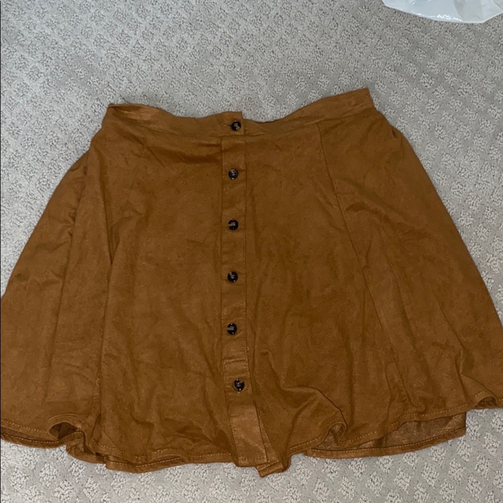 Suede skirt